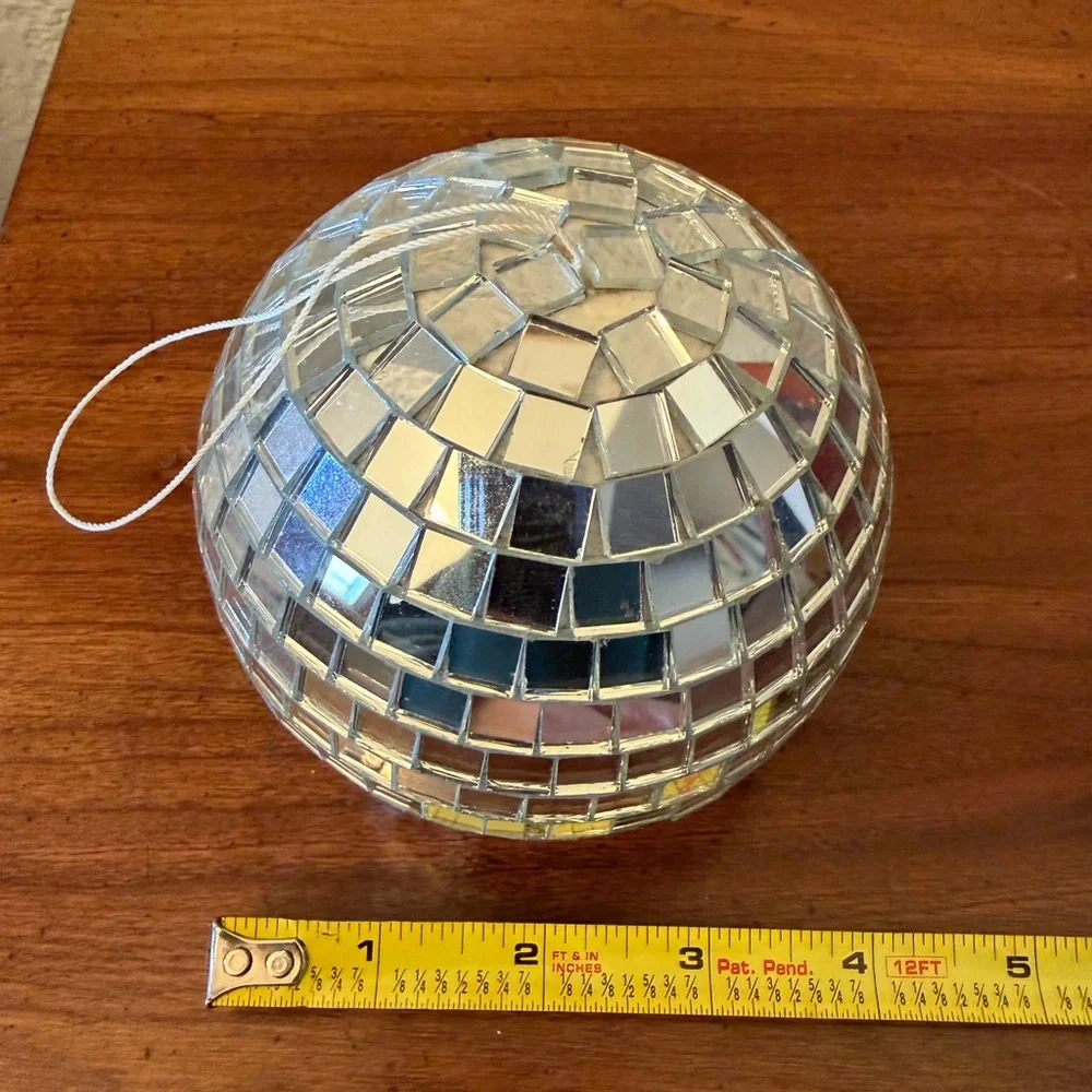 Silver Disco Ball Party Decoration, Mirror Ball, NWOT